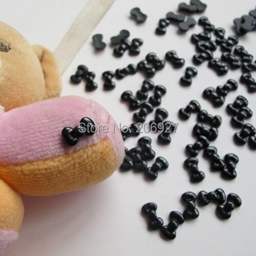 RB35-1 30pcs Cute Black Bow Shape Nail Resin Decoration Outlooking