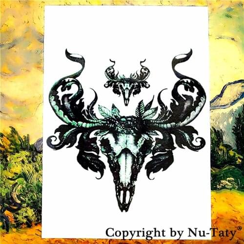 SHNAPIGN The Buck Phantom Temporary Tattoo Body Art Flash Tattoo Stickers 21*15cm Waterproof Car Styling Home Decor Wall Sticker