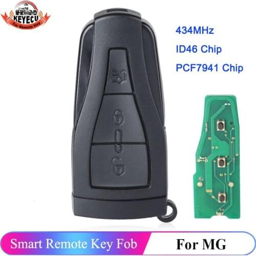 KEYECU Replacement Smart Remote Key Fob 3 Buttons 434MHz With ID46 for MG6