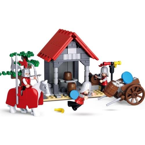 Medieval Castle Knights Water Supply Station Baggage transfer station 237 Pcs Bricks Set Sale Building Blocks Toys for Children