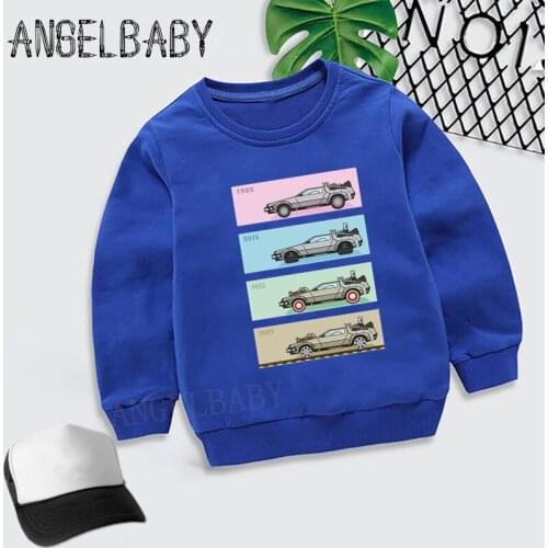 Boys Girls Sweatshirt Kids Back to the Future DMC Delorean Design Hoodies Children Autumn Tops Baby Cotton Clothes,KYT2260