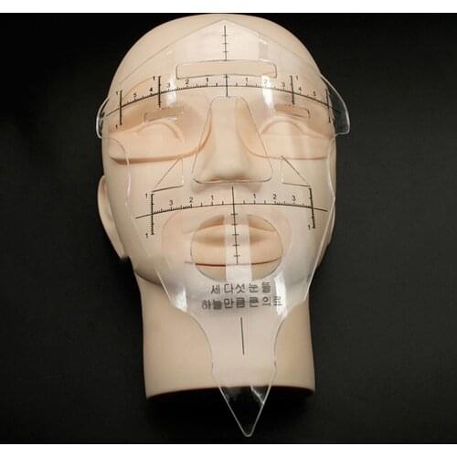 Reusable Eyebrow Stencil Makeup Micro-blading Measuring Shaper Tattoo Ruler Tool