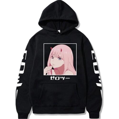 Women Hoodies Darling In Fanx Men Pullovers Hoodies Streetwear Zero Two Print Anime Funny Hoody Sweatshirt