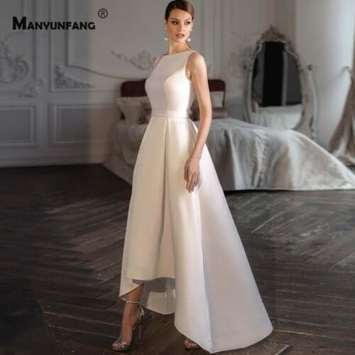 High-End O-Neck Sleeveless Sweep Train A-Line Wedding Dress for Women Elegant Backless Button Bridal Gown Robe De Mariage