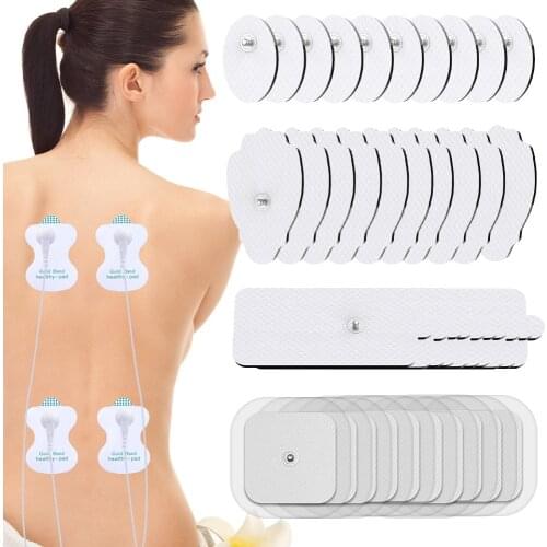10/20pcs Silicone Gel Electrode Massage Pads Tens Physiotherapy EMS Acupuncture Muscle Stimulator Therapy Machine Healthy Pads