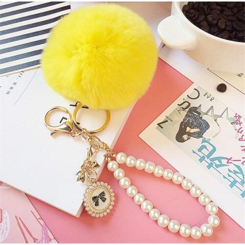 10pcs Cute Girl Toy Rhinestone Ballerina Girl Plush Rex Rabbit Hair Ball Fashion Adult Bag Decoration Pendant Angel Car Keychain