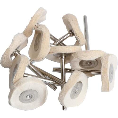 10Pcs Rotary Brush Sanding Polishing Buffing Grinding Wheel Brush for Dremel Rotary Tool 25mm Round Wool Felt Accessories