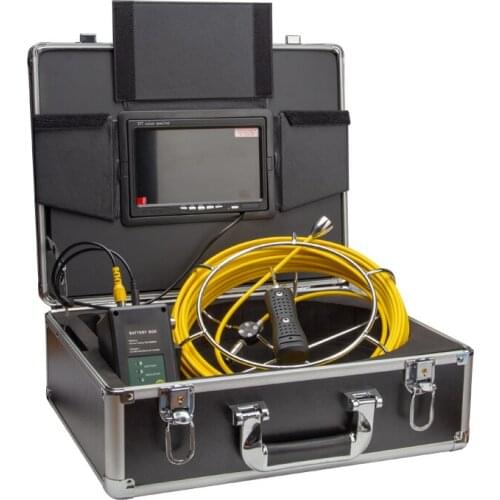 20M IP68 Waterproof Drain/Pipline/Sewer Inspection Video Camera System with Dual Camera Head 7"LCD Monitor 1000 TVL