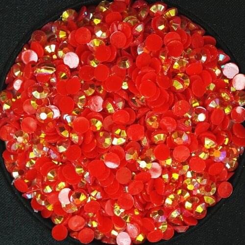 3000 PCS/bag SS20 5.0 mm round resin red AB drill the Non hotfix flatback rhinestone High quality crystal diamond