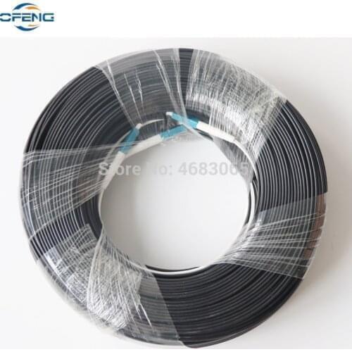 50M/100M FTTH Fiber Optic Drop Cable LC UPC Single Mode Simple Outdoor Fiber Optic Patch Cord Optical Patch Cable