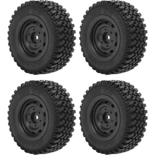 4PCS 80MM RC Tire WPL RC Rubber Tire Professional Plastic Rubber Tire RC Accessory Upgrade Parts Fit For WPL C54 RC Car Tire