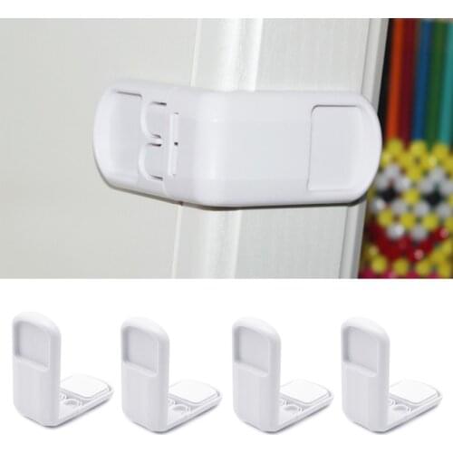 4pcs Baby Child Lock Safety Drawer Cabinet Door Angle Care Protection Tool Cabinet Locks & Straps Saftey