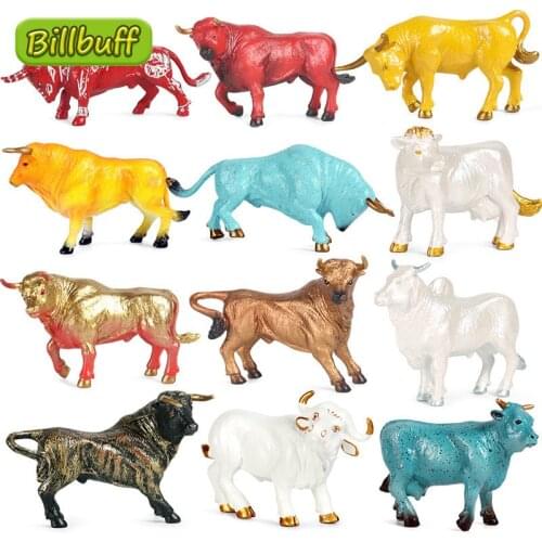 4Pcs DIY Simulation Animal Model Mini Animals Cattle Waste Cattle Ornaments Kids Cognitive Educational Toy for Children Kid Gift