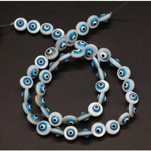 Elected Natural Freshwater Shells and Eyes Two-color Beading Used To Make Exquisite Womens Jewelry Bracelets 48pcs/piece