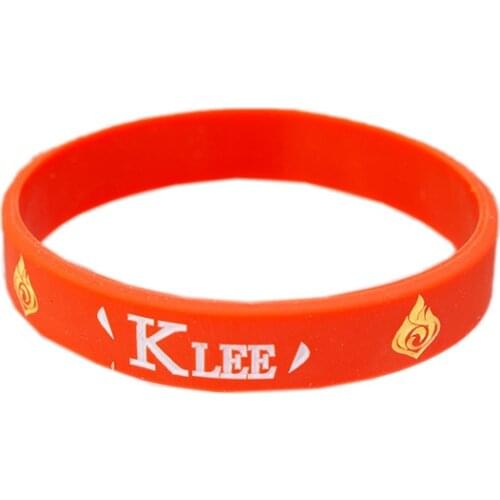 Anime silicone accessories Game Genshin Impact Cosplay Bracelet Project Keqing Klee Diluc Qiqi Jewelry Kids Gifts wristband 2021