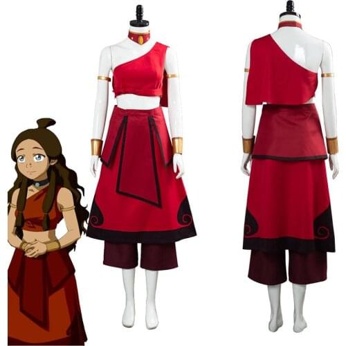 Avatar: the last Airbender Katara Cosplay Costume Women Dress Outfits Halloween Carnival Costumes