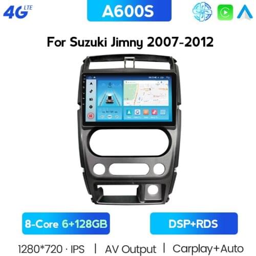 Car Radio For Suzuki JIMNY 2007-2012 Android 10.0 Octa Core Car DVD GPS Navigation Player Deckless Car Stereo Device Built-in 4G