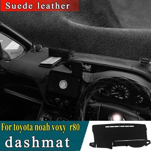 Car-styling Suede Leather Dashmat Dashboard Custom Cover Pad Dash Mat Carpet for Toyota Noah G Voxy ESQUIRE R80 2015 - 2020 RHD