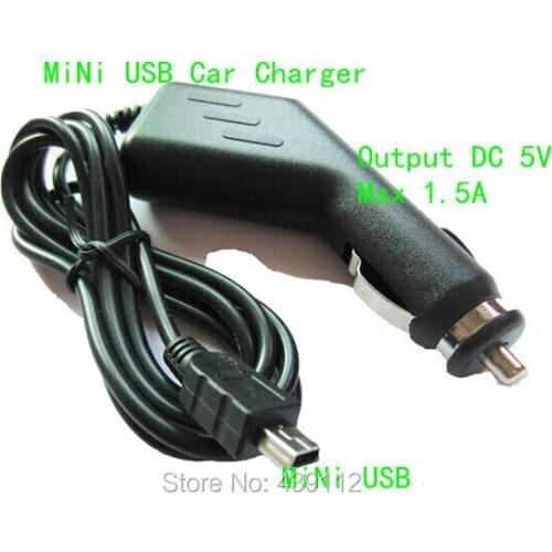 FREE SHIPPING Universal Mini USB Car Charger Output DC 5V Max 1.5A For Vehicle Car DVR Recorder GPS charger Input DC 12V