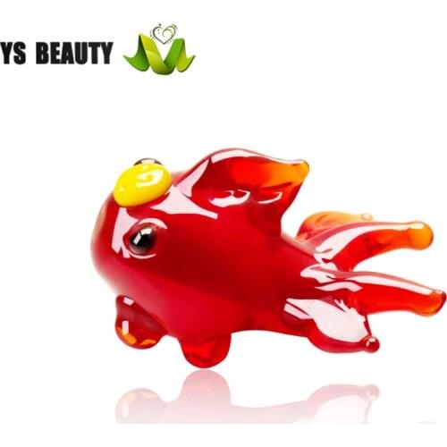 Goldfish shape bead lamp workers fired beads China glass beads factory small animal beads accessories with beads