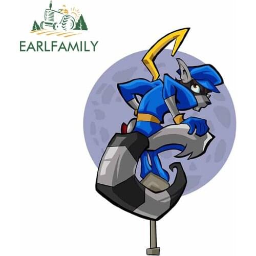 EARLFAMILY 13cm x 8.9cm For Sly Cooper Decal Car Assessoires Stickers Personality Waterproof Trunk Windshield Car Door Protector