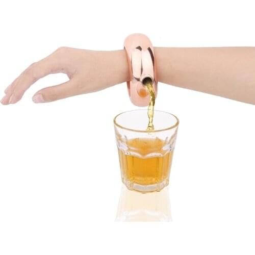 Hot Bangle Flask Stainless Steel Wine Hip Flask Bracelet Shaped Whiskey Drinkware Funnel Wine Bottle Set +1 funnel