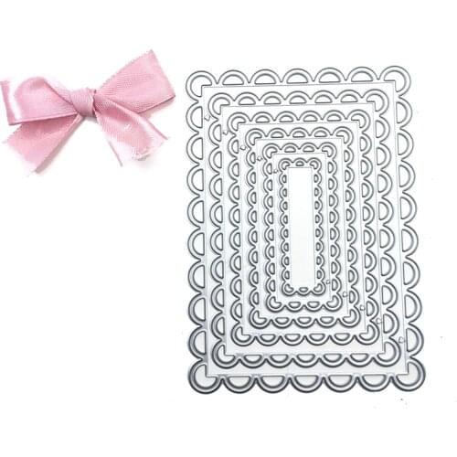 Julyarts 6Pcs Circle Wavy Break Line Metal Cutting Dies 2019 for DIY Scrapbooking Background Dies Cards Making Crafts Dies
