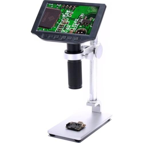 16MP 5 Inch Screen 1080P 60FPS HDMI USB Digital Industry Microscope Camera 150X C-mount Lens with 150X Zoom Lens