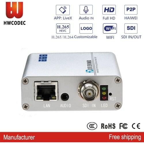 HWCODEC H8115WP H.264 H.265 SDI Video Encoder IPTV Encoder IP Encoder Support RTSP RTMP HTTP UDP ONVIF for YouTube,Wowza,Twich