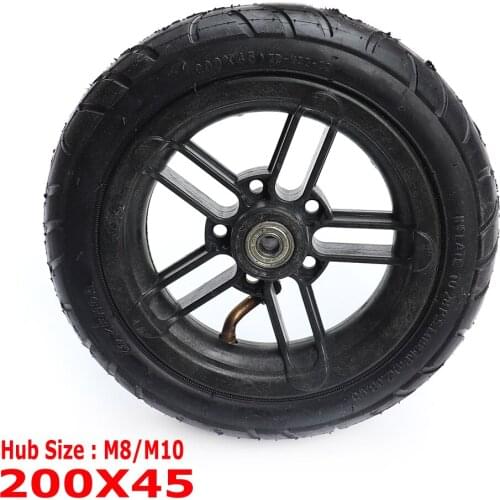 8mm 10mm Inner Hole Wheel 200x45 Wheel 8 Inch Wheel with Hub Tyre & Tube Motorcycle Parts Electric Scooter
