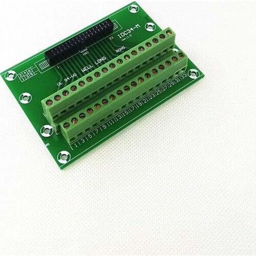 IDC34 2x17Pins 2.54mm Female Header Breakout Board, Terminal Block, Connector