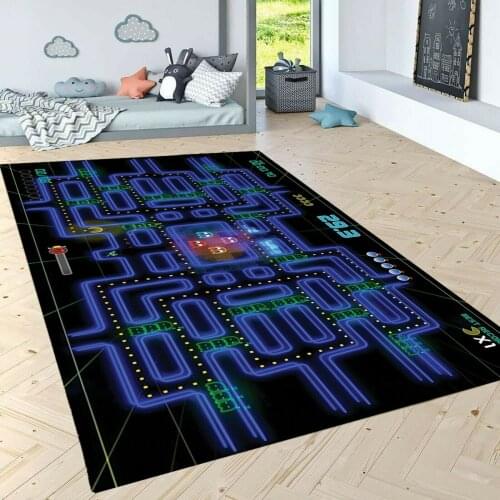 Pacman 2 Patterned Carpet ,Non Slip Floor Carpet,Teens Carpet,Turkish Rug