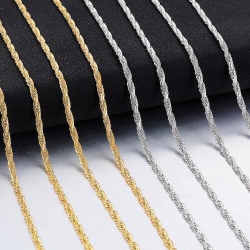 Fashionable Stainless Steel Rope Chain Men And Women Jewelry