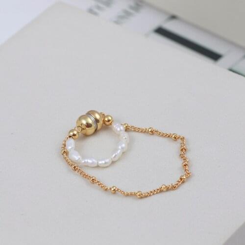 Fashion personality creative niche design chain tassel freshwater pearl double-layer single ear clip ear bone clip gift woman