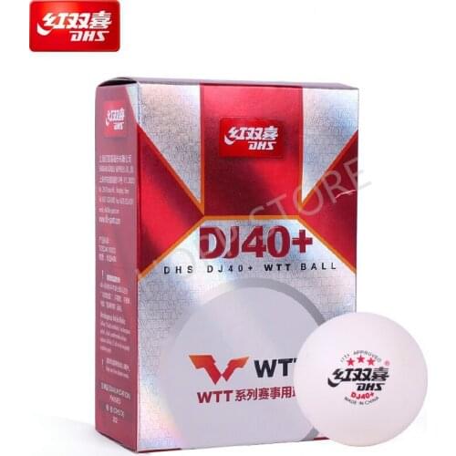 2021 New DHS WTT 3 Star Table Tennis Ball (WTT Official Ball) Original DHS DJ40+ 3-Star Ping Pong Balls