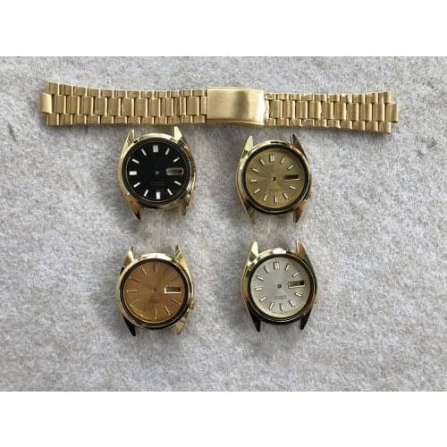 Watch Accessories Case Set 35mm Suitable for -Seiko watch 7009 7s26A Movement Stainless Steel Watch Parts Dial Shell Hands Band