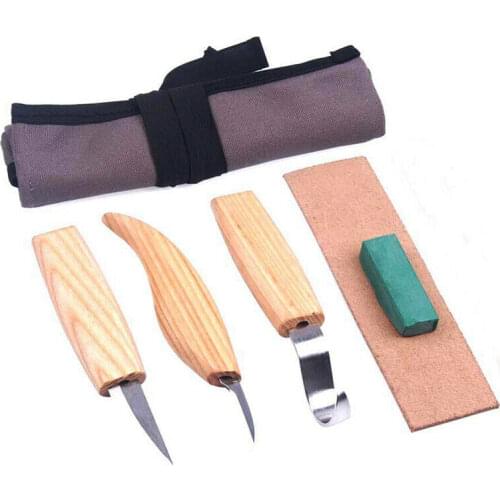 Stainless Steel Wood Carving Set Knife Sharp-edged Wood Gouge Chisels DIY Cutter Woodworking Carving Tools