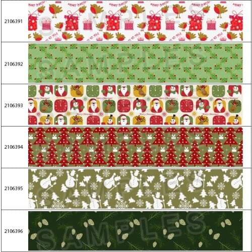 10yadrs Christmas Holidays Patterns Grosgrain Ribbons Printed For Hair Bows DIY Crafts Handmade Bows Accessories