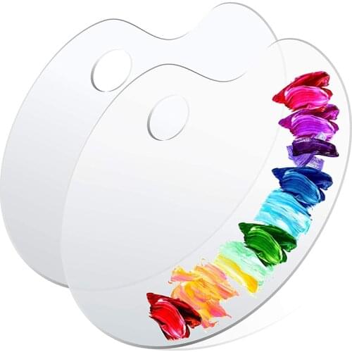 Acrylic Paint Palette Transparent Clear Gouache Artist Paint Mixing Palette Easy Cleanup for Oil Watercolour Painting Tools