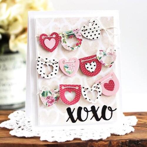 Panalisacraft Valentines heart-shaped Frame Metal Cutting Dies heart cut die scrapbooking Album Paper Card Craft Embossing