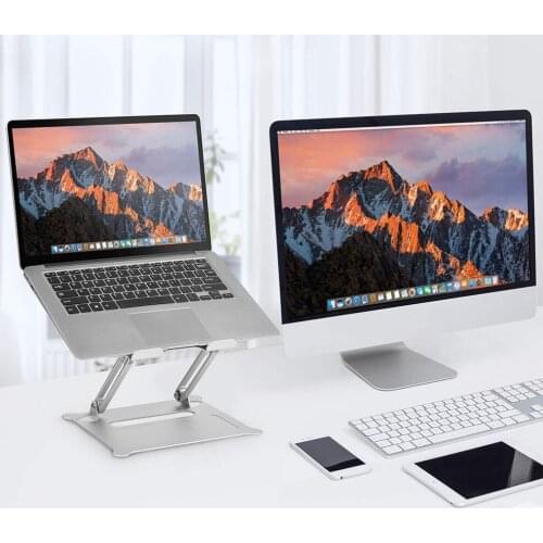 Laptop Notebook Stand Holder Adjustable Aluminum Stand Riser Portable Light Weight Tablet Stands for Home Office Travel Holder