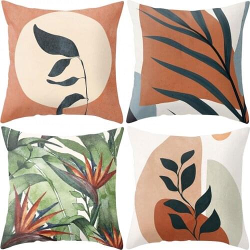 Pillow Case Leaf Pattern Printing Square Pillow Case Home Bed Sofa Supplies Cushion Cover Pillow Case chaises de jardin