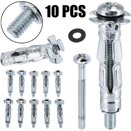 Hot Sale High Quality 10pcs M4X32 Hollow Wall Anchors Metal/Cavity/Plasterboard Plug/Fixing Screw