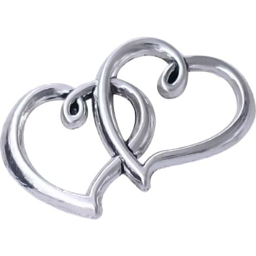 Popular Heart-shaped Hollow Charm Closer Hearts Metallic Pendant DIY Men and Women Love Jewelry Accessories
