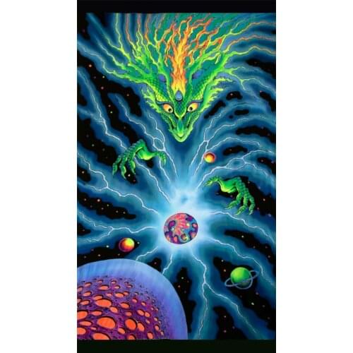 Psychedelic Tapestry Psytrance Backdrop Custom Reactive Wall Hanging Bohemian Room