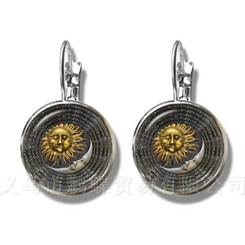 Paisley Skull Earrings Punk Bohemia Style Funny Horrible Great Halloween Gift Jewelry Stud Earrings For Women