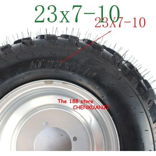 GO KART KARTING ATV UTV Buggy 23X7-10 Inch Wheel Tubeless Tyre Tire With Aluminum Alloy Hub