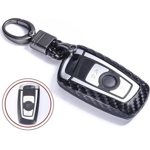 Carbon fiber Silicone Car Styling Key Case Cover Shell Protector For BMW X5 F15 X6 F16 G30 7 Series G11 X1 F48 F39 Keyless