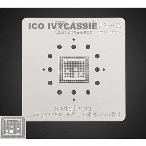 A14 CPU BGA Stencil For iPhone 12 Pro Max Mini Bottom Layer IC Reballing Solder Tin Plant Net Steel Mesh Welding Heat Amaoe