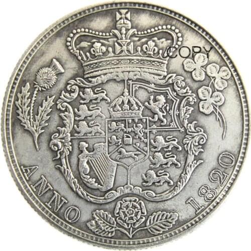 UF(26)Great Britain George IV 1820 Half Crown Copy Coin